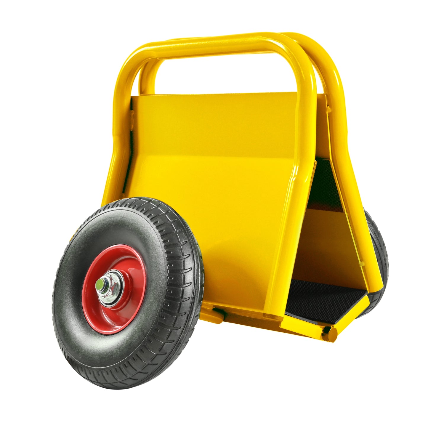 Heavy Duty Panel Dolly, Slab Dolly with Two Nice Handles, 10' Solid Rubber Tires, Super Weight Capacity 1000 LBS, All-Terrain Movement for Heavy Drywall Sheet & Door Material, Yellow