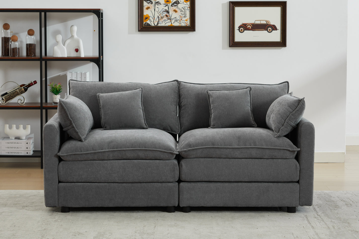 Modular Sectional Sofa,2-Seater Sofa, Modern L-Shaped Sofa for Living Room Bedroom Apartment