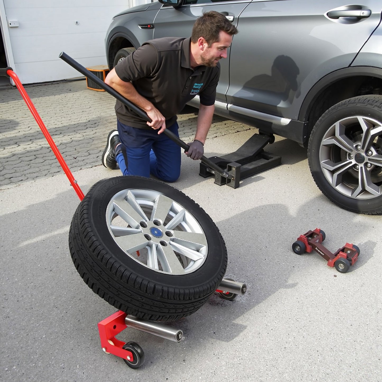 Wheel Dolly 330 LBS Heavy Duty Adjustable Rolling tire dolly  for tires ranging from 6.5 to 31.5 inches