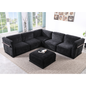 120' length , Fashionable modular sofa with iron and wood frame chenille sofa, black ,uitable for living room
