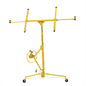 Drywall Lift 11' Drywall Panel Hoist Construction Rolling Caster Wheel Lockable Tool Jack Lifter Jack Drywall Lift Construction Tools (Yellow)