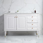 48'' Bathroom Vanity with Top Sink, Bathroom Storage Cabinet with 2 Soft Closing Doors and 3 Drawers, Single Sink Bathroom Vanity. White