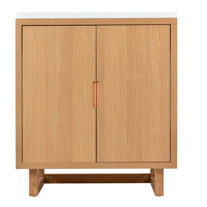 Elegant Solid Wood Bathroom Vanity Set with Sink and Storage, Burly Wood, 30 Inches