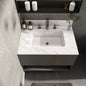 31 Inch Marble Vanity Top, White Vanity Top with Pre-drilled Faucet Holes, Bathroom Vanity Top with Undermount Rectangular Middle Sink and 4' Height Backsplash,  Bianco Carrara Venato