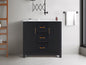 36' Black Bathroom Vanity with Single Sink, Combo Cabinet Undermount Sink, Bathroom Storage Cabinet with 2 Doors and 2 Drawer, Soft Closing, Multifunctional Storage