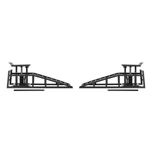 Auto Car Truck Service Ramps Lifts with Pedal, Garage Car Lift Hydraulic Ramps 5 Ton,Automotive Hydraulic Lift Repair Frame Lift(2 Pack) Black color