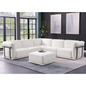 120' length , Fashionable modular sofa with iron and wood frame chenille sofa White ,uitable for living room