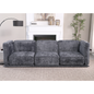 120' length , Fashionable modular sofa with iron and wood frame chenille sofa, Dark Gray ,uitable for living room
