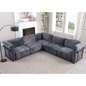 120' length , Fashionable modular sofa with iron and wood frame chenille sofa, Dark Gray ,uitable for living room