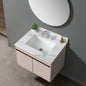 31 Inch Marble Vanity Top, Bathroom Vanity Top with Undermount Rectangular Middle Sink and 4' Height Backsplash, Pre-Drilled 8 Inch Faucet Hole Spread Vanity Top, Carrara white with veins