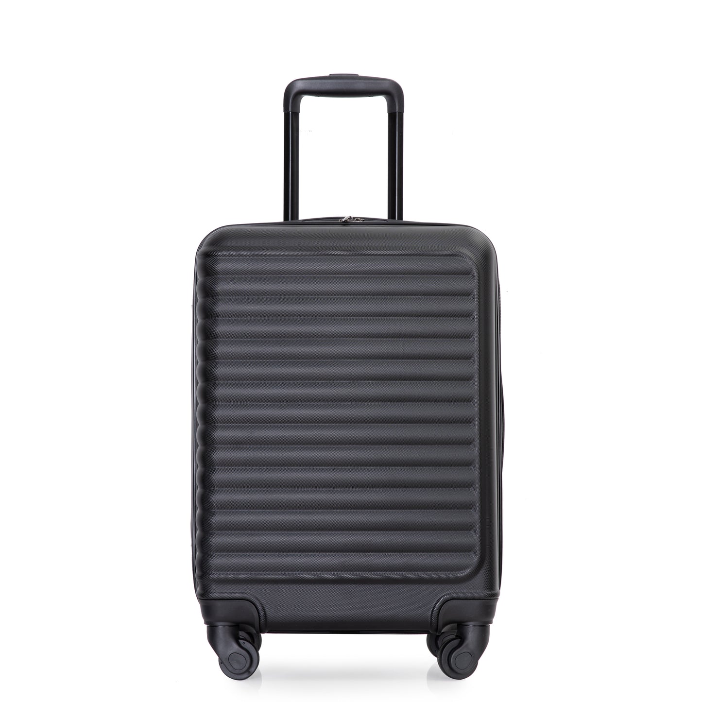 20' Carry on Luggage Lightweight Suitcase, Spinner Wheels, Black