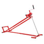 Universal Easy Lawn Mower Lift for Riding Tractors, 800 Lbs Capacity, 45° Tilt Adjustable, Red Steel Construction