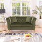Chesterfield sofa ,Stanford sofa ,  high quality Chesterfield sofa ,GREEN , tufted and wrinkled fabric  sofa;contemporary Stanford sofa .loverseater; tufted sofa with scroll  arm and scroll back