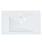 [Sink Only]30x18 inch rectangular single hole bathroom resin sink, vanity top sink only, white (faucet and cabinet not included)