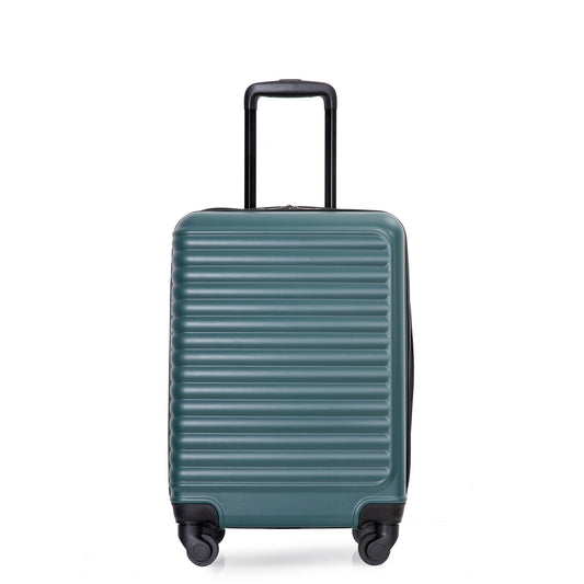 20' Carry on Luggage Lightweight Suitcase, Spinner Wheels, Green