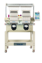 Double Head Computerized Commercial Embroidery Machine, 15 Needles 17.7x15.7 Inches Embroidery Area, Industrial Embroidery Machine for Hat for Cap Hat Graphic Embroidery