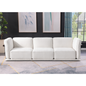 120' length , Fashionable modular sofa with iron and wood frame chenille sofa White ,uitable for living room