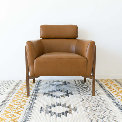 Kayson Tan Leather Lounge Chair