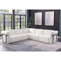 120' length , Fashionable modular sofa with iron and wood frame chenille sofa White ,uitable for living room