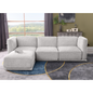 120' length , Fashionable modular sofa with iron and wood frame chenille sofa Light Gray ,uitable for living room