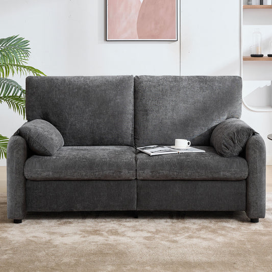 800LBS Down filled sofas, 60 inch minimalist sofa, with multiple colors in the living room and bedroom,GREY