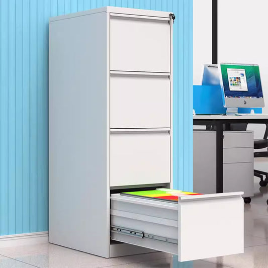 4 Drawer File Cabinet with Lock Metal Vertical File Storage Cabinet Office Home Steel Vertical File Cabinet for A4 Legal/Letter Size Narrow File Cabinet Locked,Assembly Required