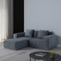 modular sofa can be converted into an oversized sofa bed Free conversion sofa set flexible configuration, soft corduroy cloud velvet fabric two person combination gray