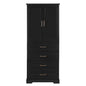 Modern Elegant Freestanding Bathroom Cabinet with 3 Drawers, Adjustable Shelf, Soft-Close Doors, MDF Panels, Steel Handles, 72.2'' Tall, Black