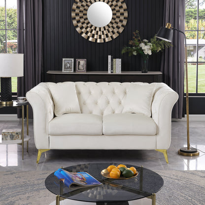 Chesterfield sofa ,Stanford sofa ,  high quality Chesterfield sofa ,BEIGE , tufted and wrinkled fabric  sofa;contemporary Stanford sofa .loverseater; tufted sofa with scroll  arm and scroll back