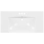 [Sink Only] 36x18' Rectangular 3 Hole Bathroom Resin Sink, Vanity Top Sink Only, Fits 4' Center Faucet, White (Faucet and cabinet not included)