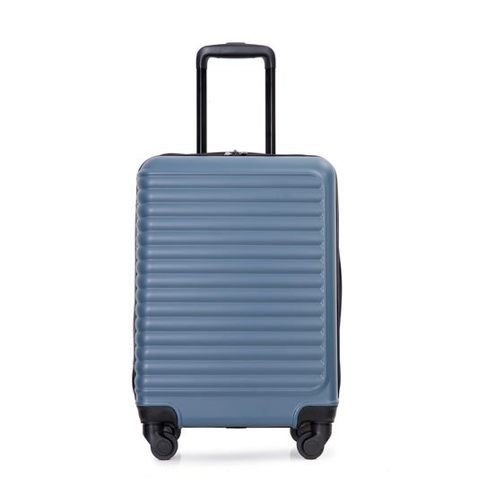 20' Carry on Luggage Lightweight Suitcase, Spinner Wheels, Blue