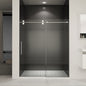 56'-60'W x 70'H Frameless Shower Door, Sliding Shower Door, with Premium 5/16'(8mm) Thick Tempered Glass Shower Enclosure ,Double Side Easy Clean Coat,Chrom Finished With Buffer