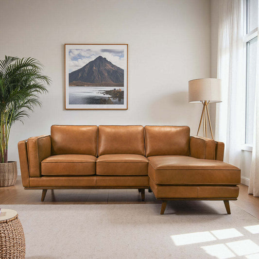 Chase Genuine Leather Sectional Right Facing