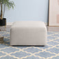 Sofa Ottoman, No Assembly Required, Beige Chenille Fabric  29.92' L × 29.92' W × 16.73' H (Length × Width × Height)