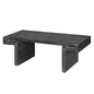 American Vintage Industrial Coffee Table, Premium Reclaimed Wood Texture, Double-Tier Structure, Antique Black