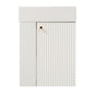 Modern Floating Bathroom Vanity with Resin Basin, Left Side Storage, 18.5 inch, White MDF