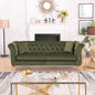 Chesterfield sofa ,Stanford sofa ,  high quality Chesterfield sofa ,GREEN, tufted and wrinkled fabric  sofa;contemporary Stanford sofa .loverseater; tufted sofa with scroll  arm and scroll back